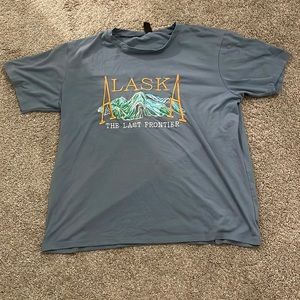 Blue Alaska Embroidered Tee.